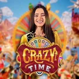 Logo of Crazy Time from Evolution at Safe Casino
